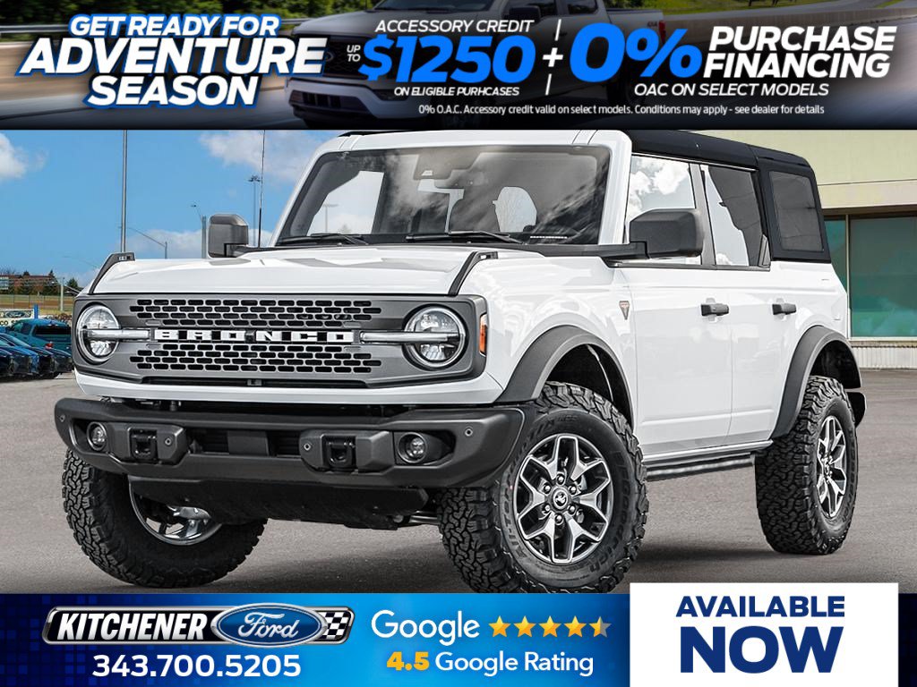 New 2026 Ford Bronco Badlands 2.7 L 4WD at KW Auto Credit